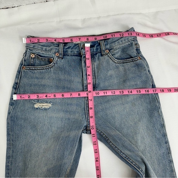 Free People Size 26 Distressed High Waist Straight Ankle Jeans - Picture 10 of 13